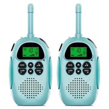 2Pcs DJ100 Lasten Walkie Talkie Lelut Lapset Interphone Mini Handheld Transceiver 3KM Range UHF-radio, jossa on kaulanauha