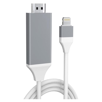 Full HD Lightning / HDMI AV Adapter - iPhone, iPad, iPod - Valkoinen