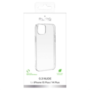 iPhone 15 Plus Puro 0.3 Nude TPU Suojakuori - Läpinäkyvä