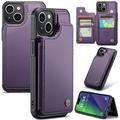 iPhone 15 Plus Caseme C22 Kotelo RFID-korttilompakko - Violetti