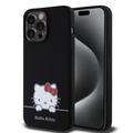 iPhone 15 Pro Max Hello Kitty Daydreaming Nestemäinen Silikoni Suojakuori - Musta